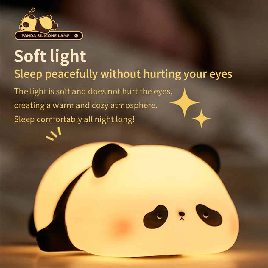 Cute Mini Panda Night Light - 3-Speed Adjustable, Perfect Desktop Decoration & Cartoon Gift!