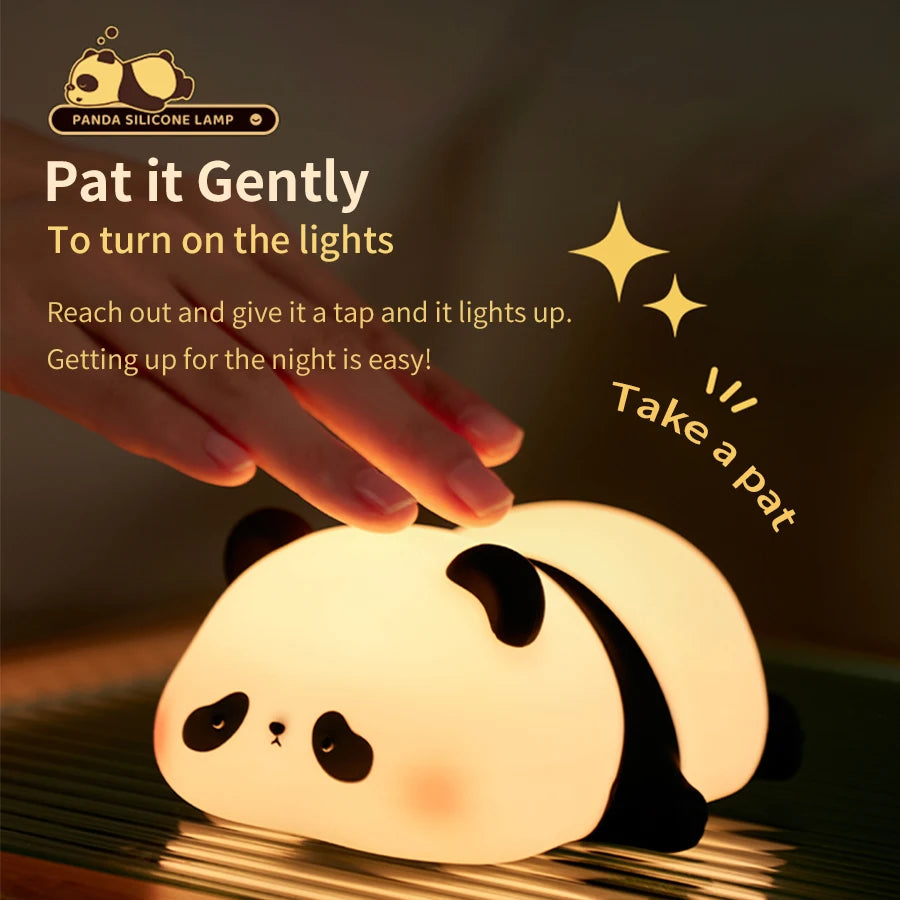 Cute Mini Panda Night Light - 3-Speed Adjustable, Perfect Desktop Decoration & Cartoon Gift!