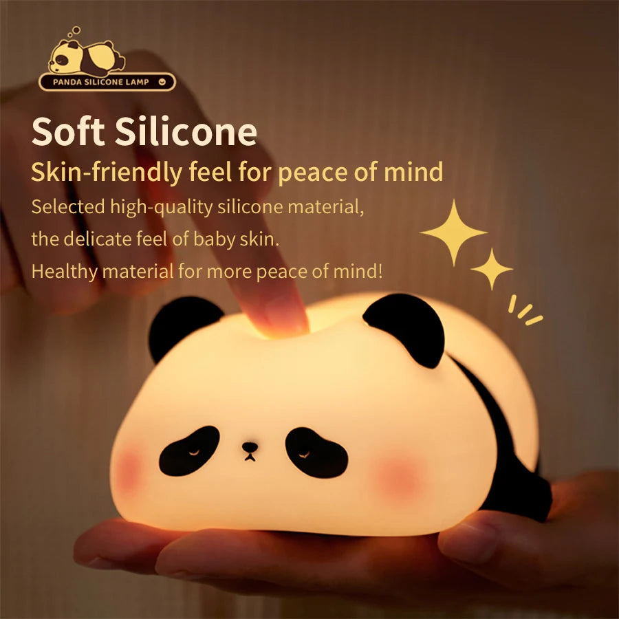 Cute Mini Panda Night Light - 3-Speed Adjustable, Perfect Desktop Decoration & Cartoon Gift!
