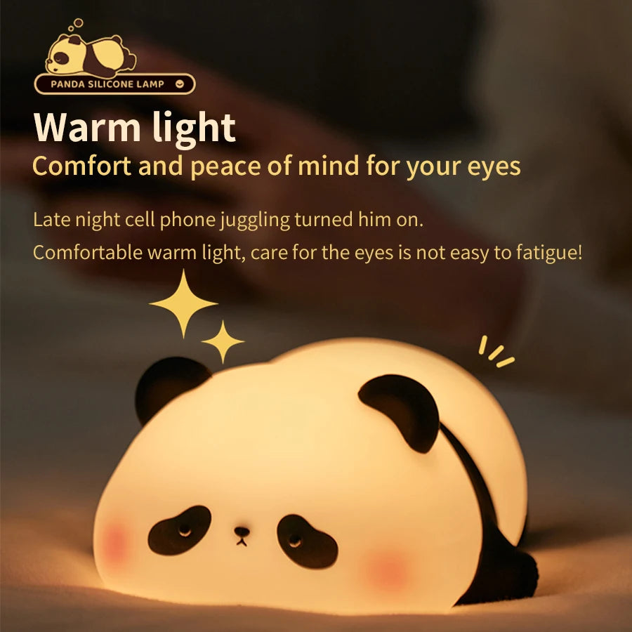 Cute Mini Panda Night Light - 3-Speed Adjustable, Perfect Desktop Decoration & Cartoon Gift!