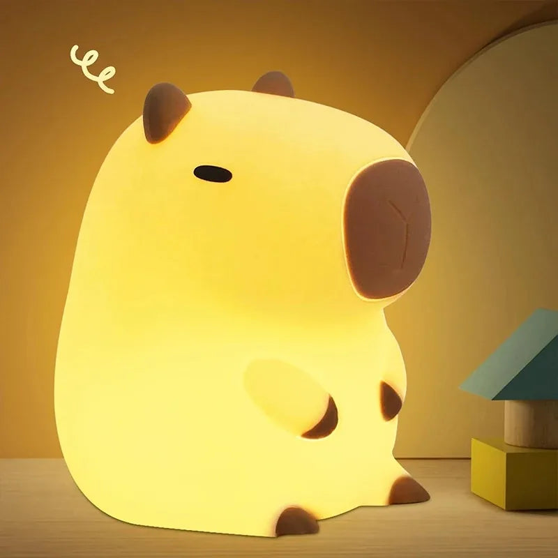 Cute Capybara Night Light - Soft Silicone, Cartoon Charm, Perfect for Kids' Rooms & Birthday Gifts!
